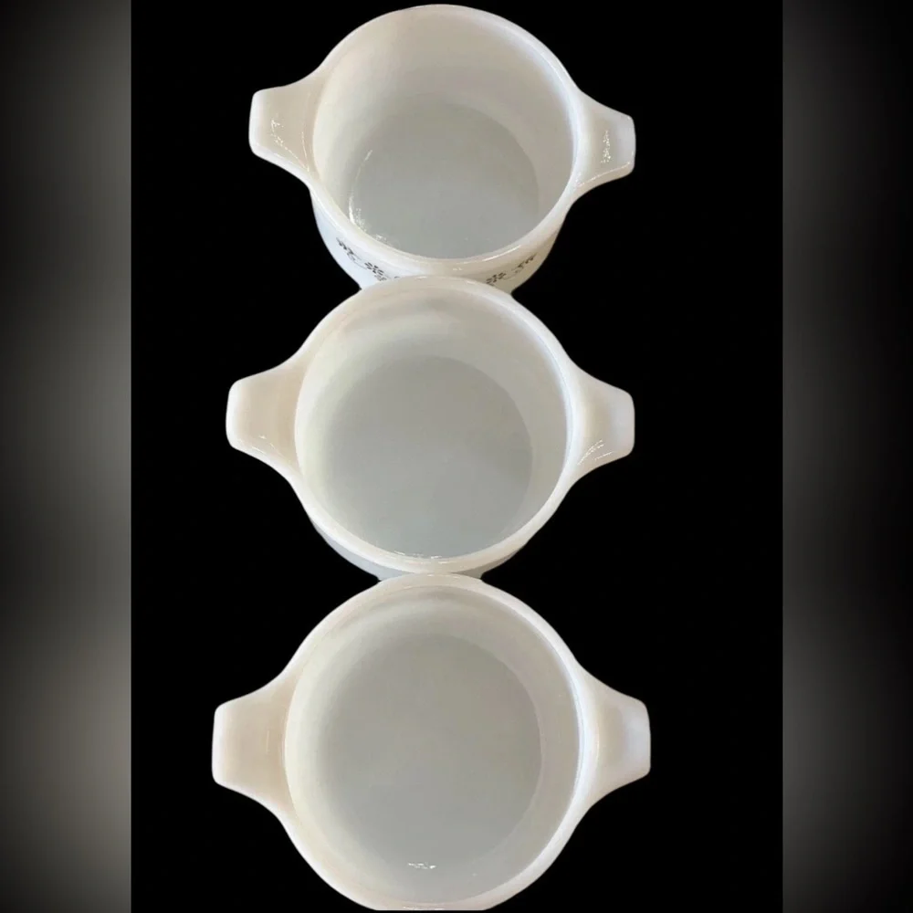 Vintage Corning Ware Spring Blossom Brown Daisy Covered Soup Bowls Set